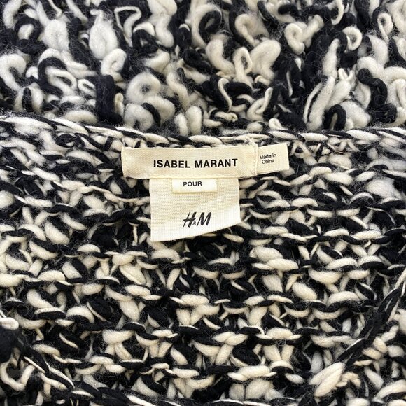 ISABEL MARANT x H&M Black White Wool Hand Knit Sweater - Picture 6 of 7